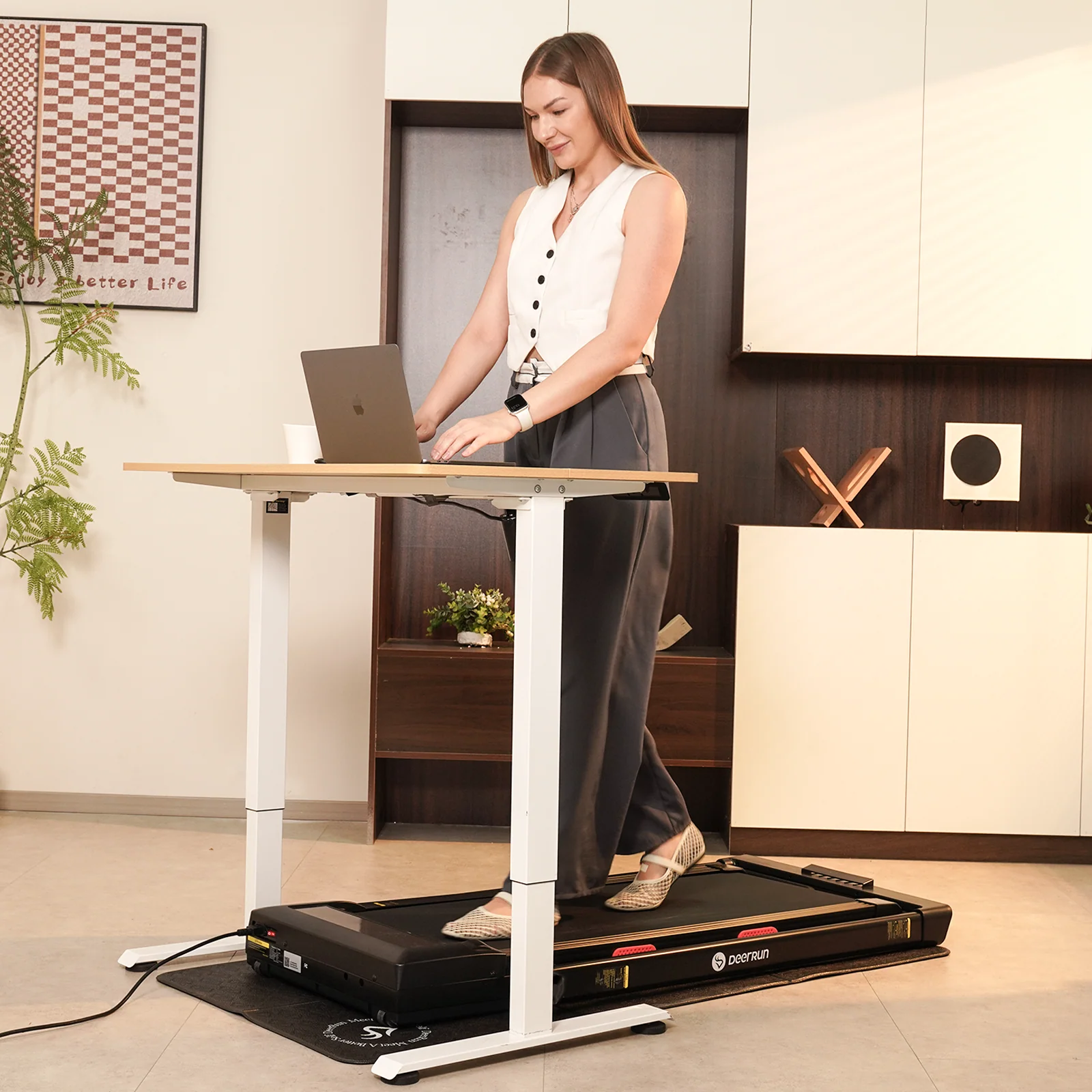 DeerRun Z10 Pro Muse Type 2 in 1 Foldable Treadmill with Remote Control, 12% Auto Incline - Image 11