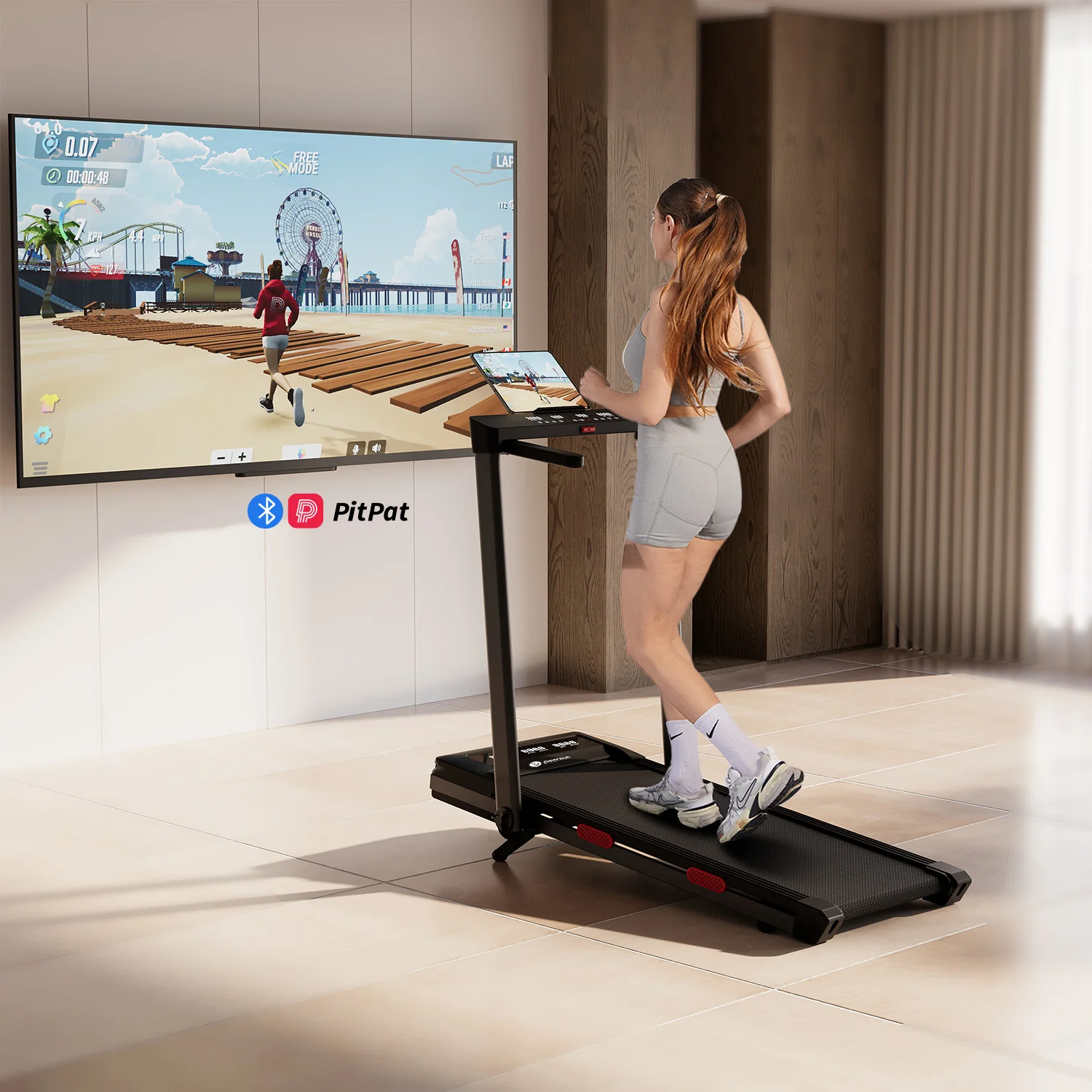 DeerRun Z10 Pro Muse Type 2 in 1 Foldable Treadmill with Remote Control, 12% Auto Incline - Image 13