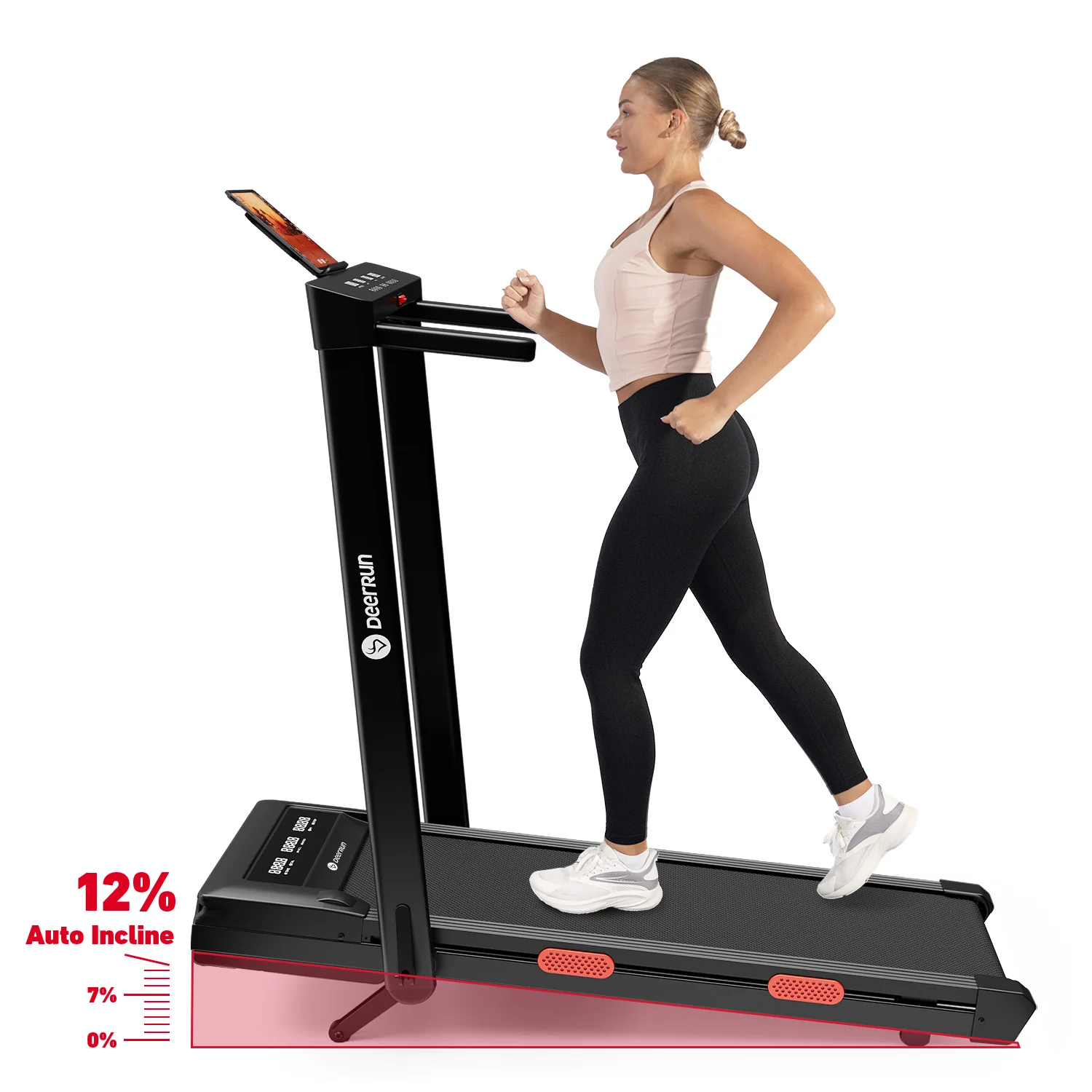 DeerRun Z10 Pro Muse Type 2 in 1 Foldable Treadmill with Remote Control, 12% Auto Incline - Image 25