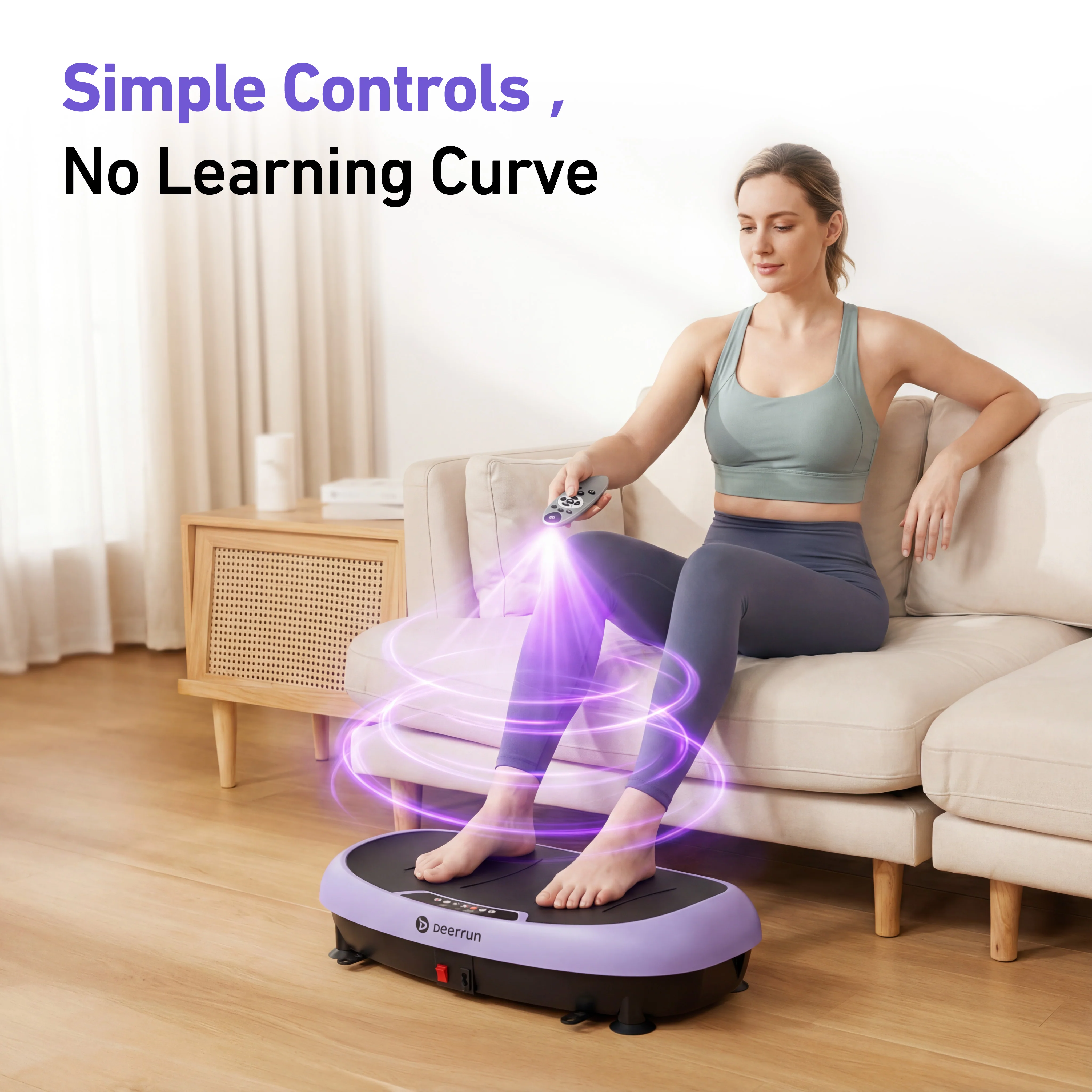 DeerRun® High-Power Full‑Body Vibration Plate Workout, 440lbs - Image 7