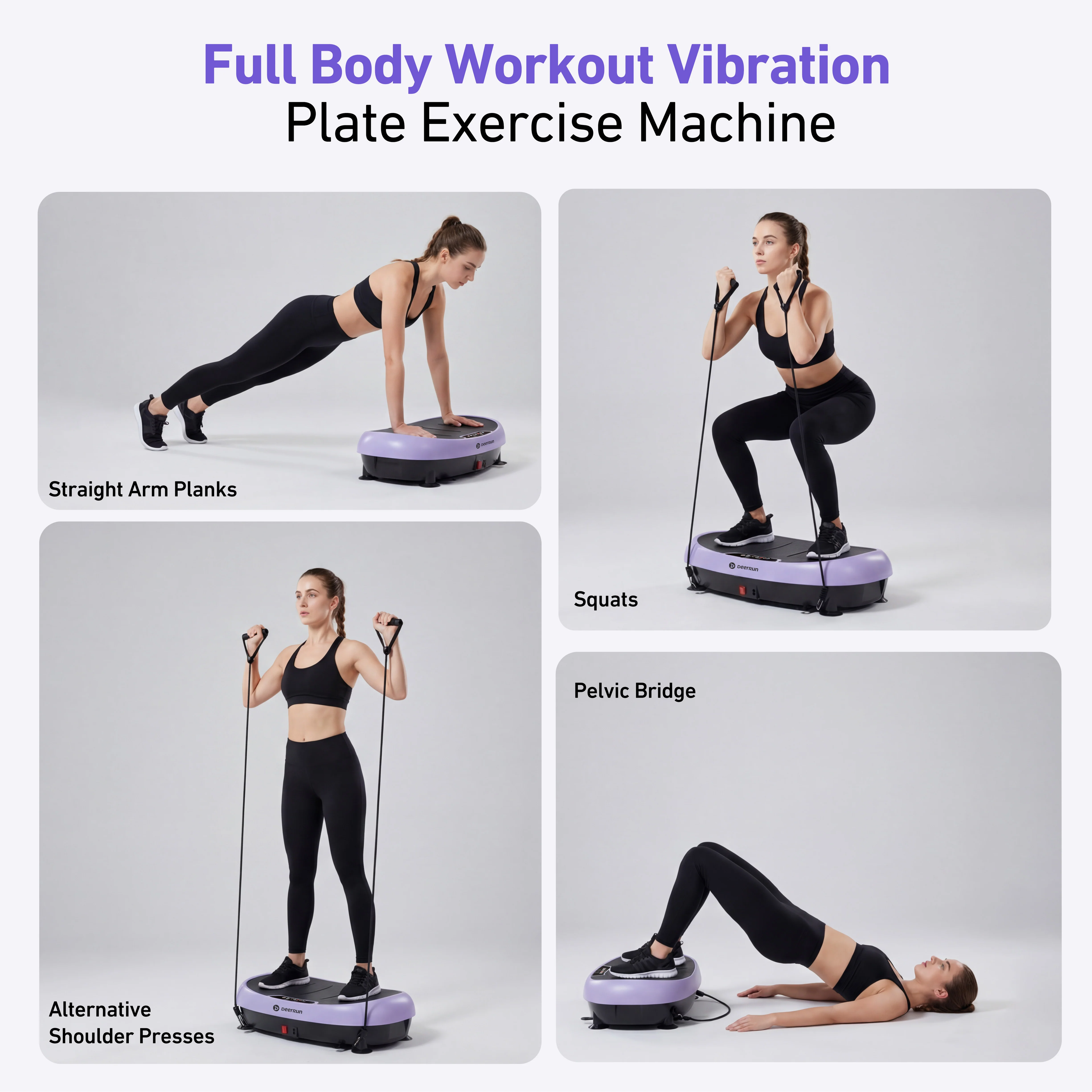 DeerRun® High-Power Full‑Body Vibration Plate Workout, 440lbs - Image 8