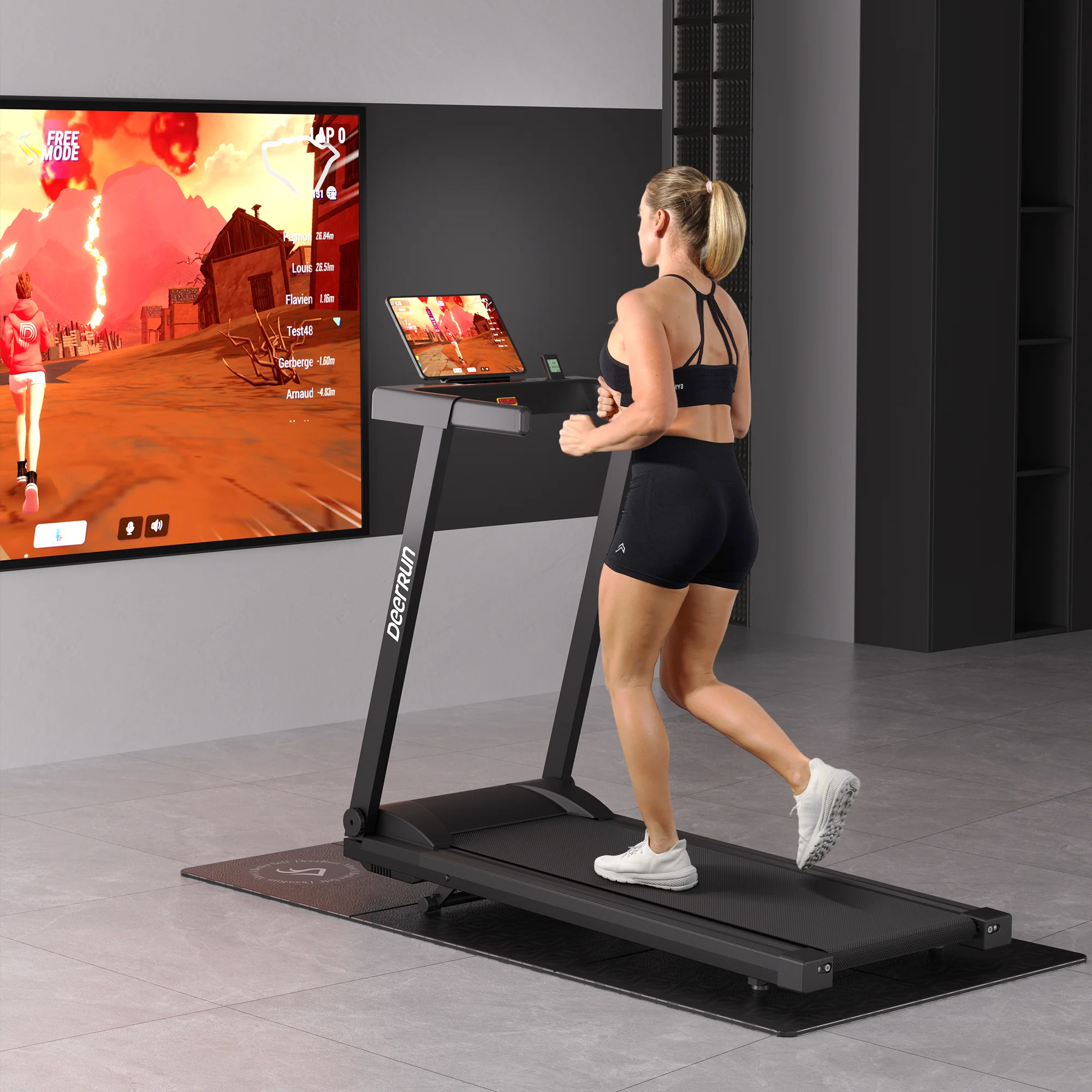 DeerRun All-New 2026 A1 Pro Move+ Smart Foldable Treadmill with 6% Incline & NFC | 350 lbs, 10 mph, Black - Image 10