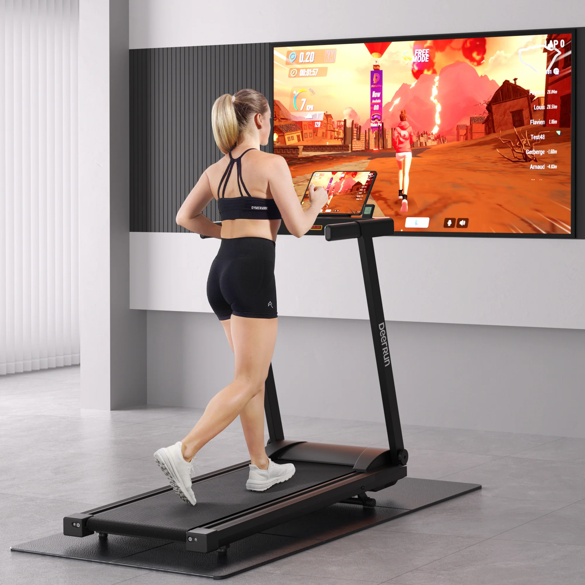 DeerRun All-New 2026 A1 Pro Move+ Smart Foldable Treadmill with 6% Incline & NFC | 350 lbs, 10 mph, Black - Image 4