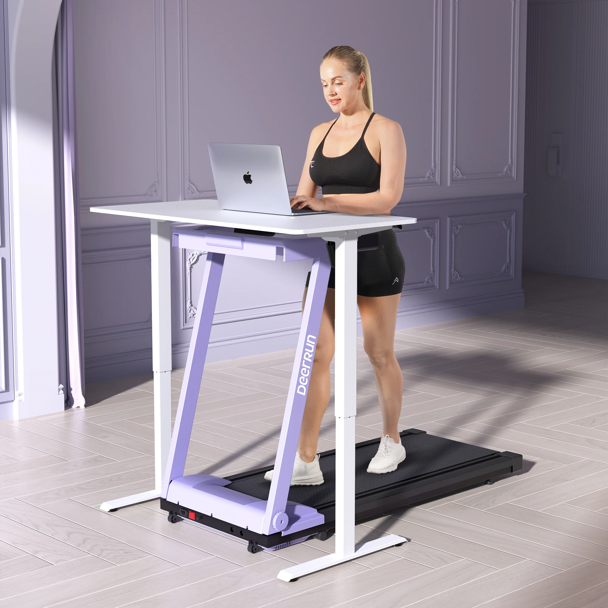 DeerRun All-New 2026 A1 Pro Move+  6% Incline Foldable Treadmill——Upgraded Chip & NFC Support | 350 lbs, 10 mph Dreamy Violet - Image 10