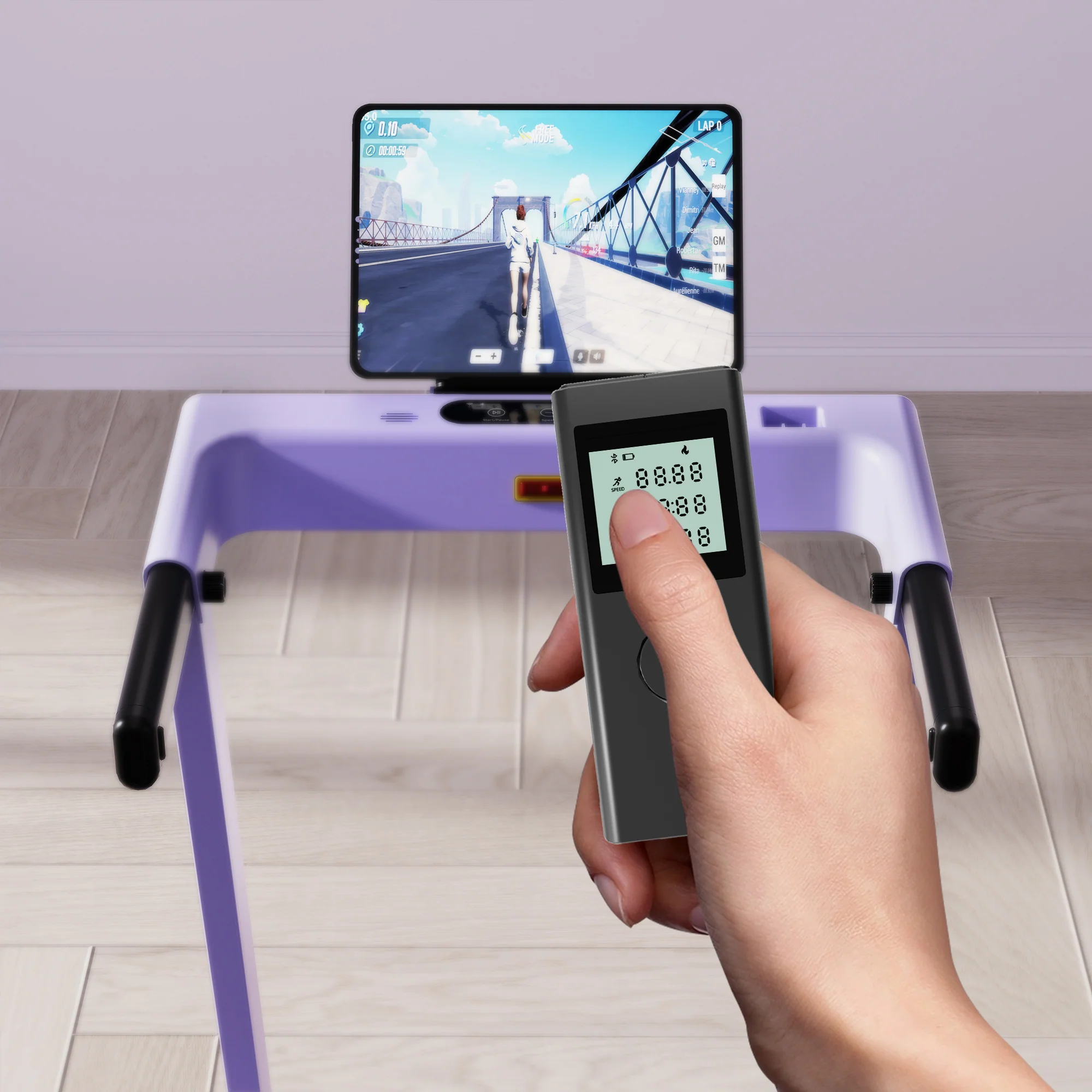 DeerRun All-New 2026 A1 Pro Move+  6% Incline Foldable Treadmill——Upgraded Chip & NFC Support | 350 lbs, 10 mph Dreamy Violet - Image 12