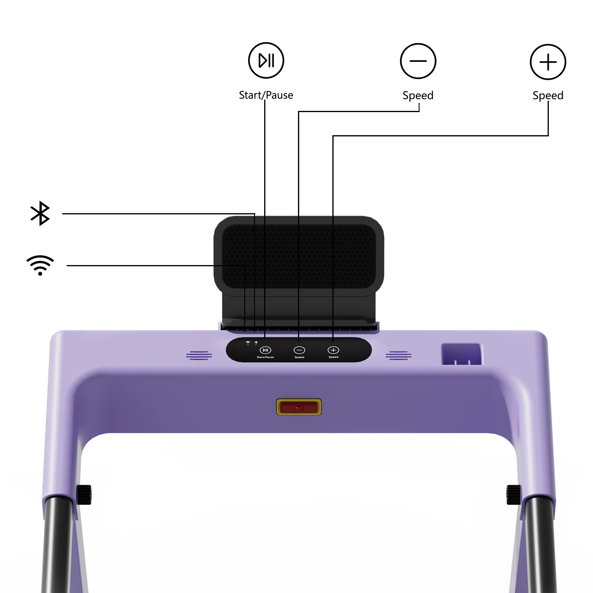 DeerRun All-New 2026 A1 Pro Move+  6% Incline Foldable Treadmill——Upgraded Chip & NFC Support | 350 lbs, 10 mph Dreamy Violet - Image 14