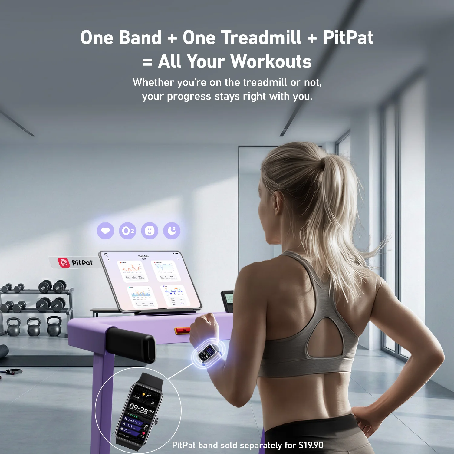 DeerRun All-New 2026 A1 Pro Move+  6% Incline Foldable Treadmill——Upgraded Chip & NFC Support | 350 lbs, 10 mph Dreamy Violet - Image 5
