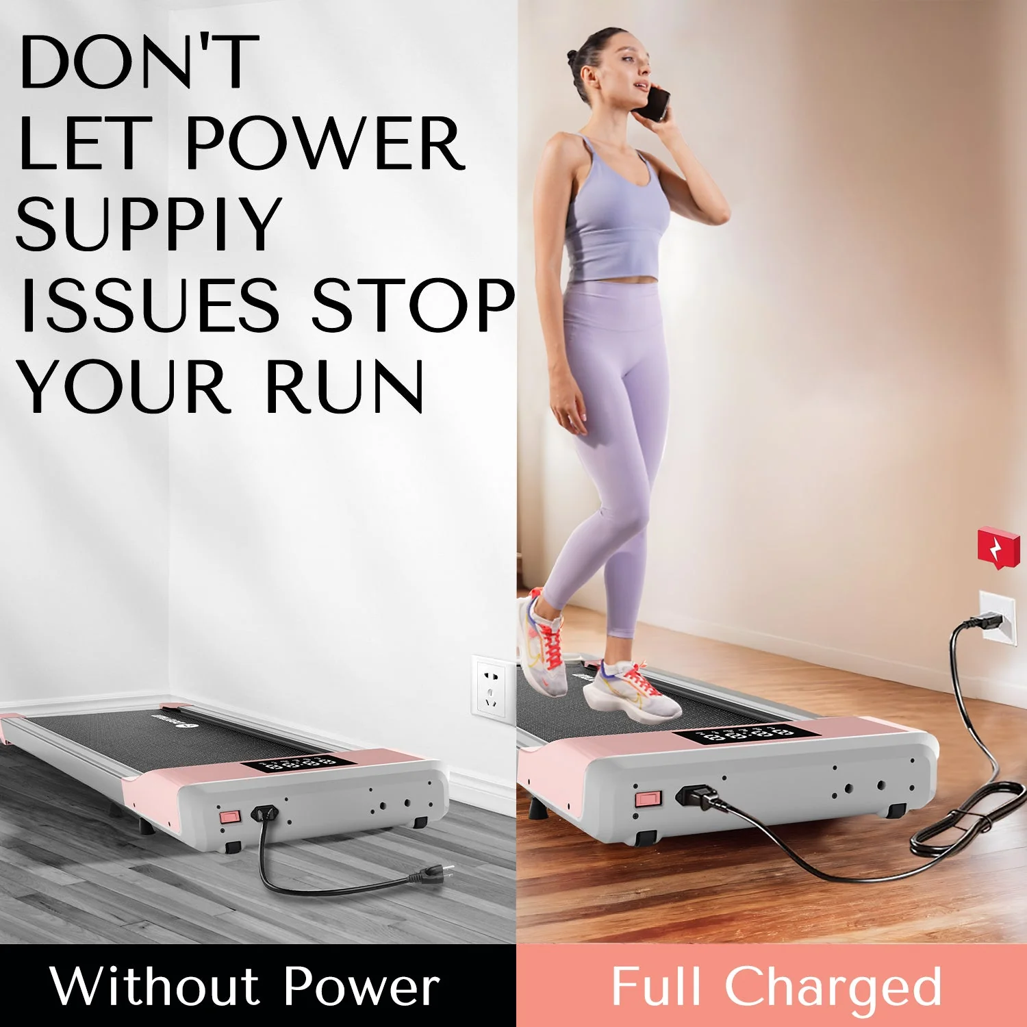 DeerRun® Essential Treadmill Accessories - Power Cord & Dust Cover & Mat - Image 3