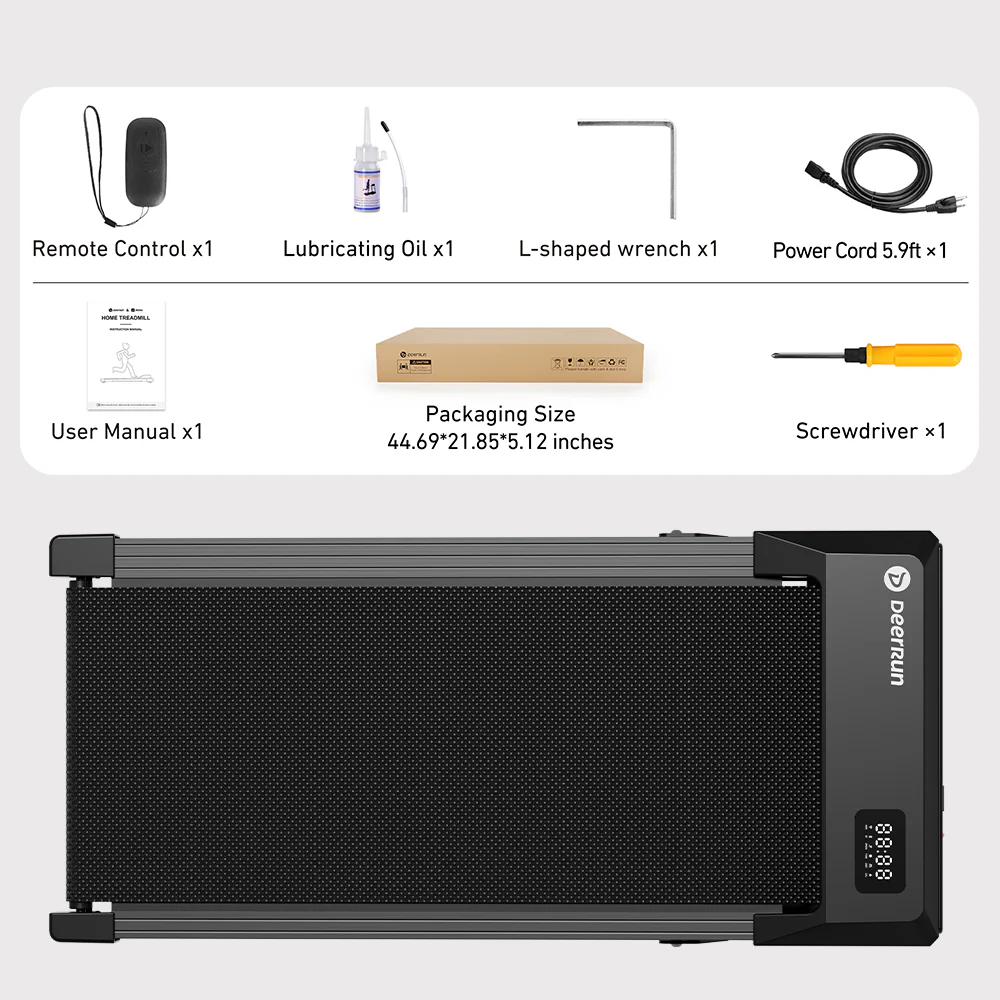 DeerRun Q2 Urban Smart Walking Pad with 7% Incline Treadmill Remote Control Black - Image 22