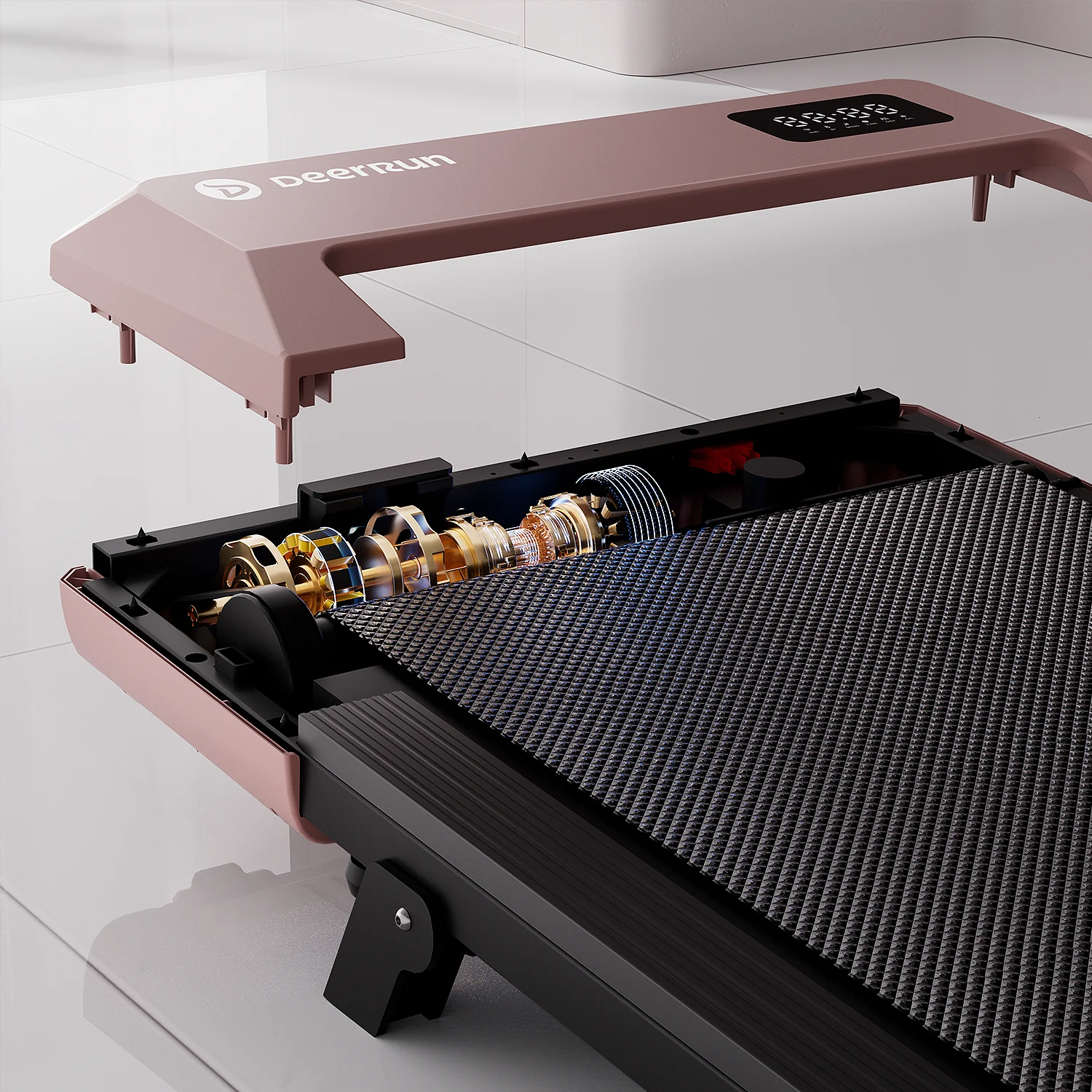 DeerRun Q2 Urban Plus Smart Walking Pad with 7% Incline for Space-Saving Active Walking Rose Gold - Image 16