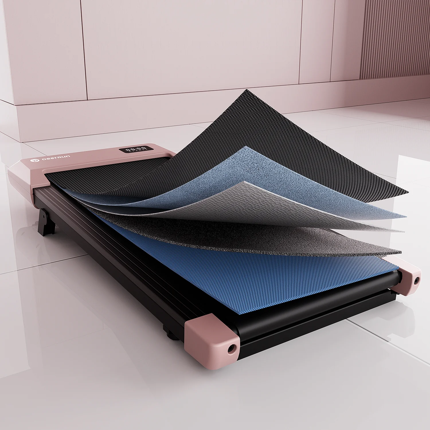 DeerRun Q2 Urban Plus Smart Walking Pad with 7% Incline for Space-Saving Active Walking Rose Gold - Image 17
