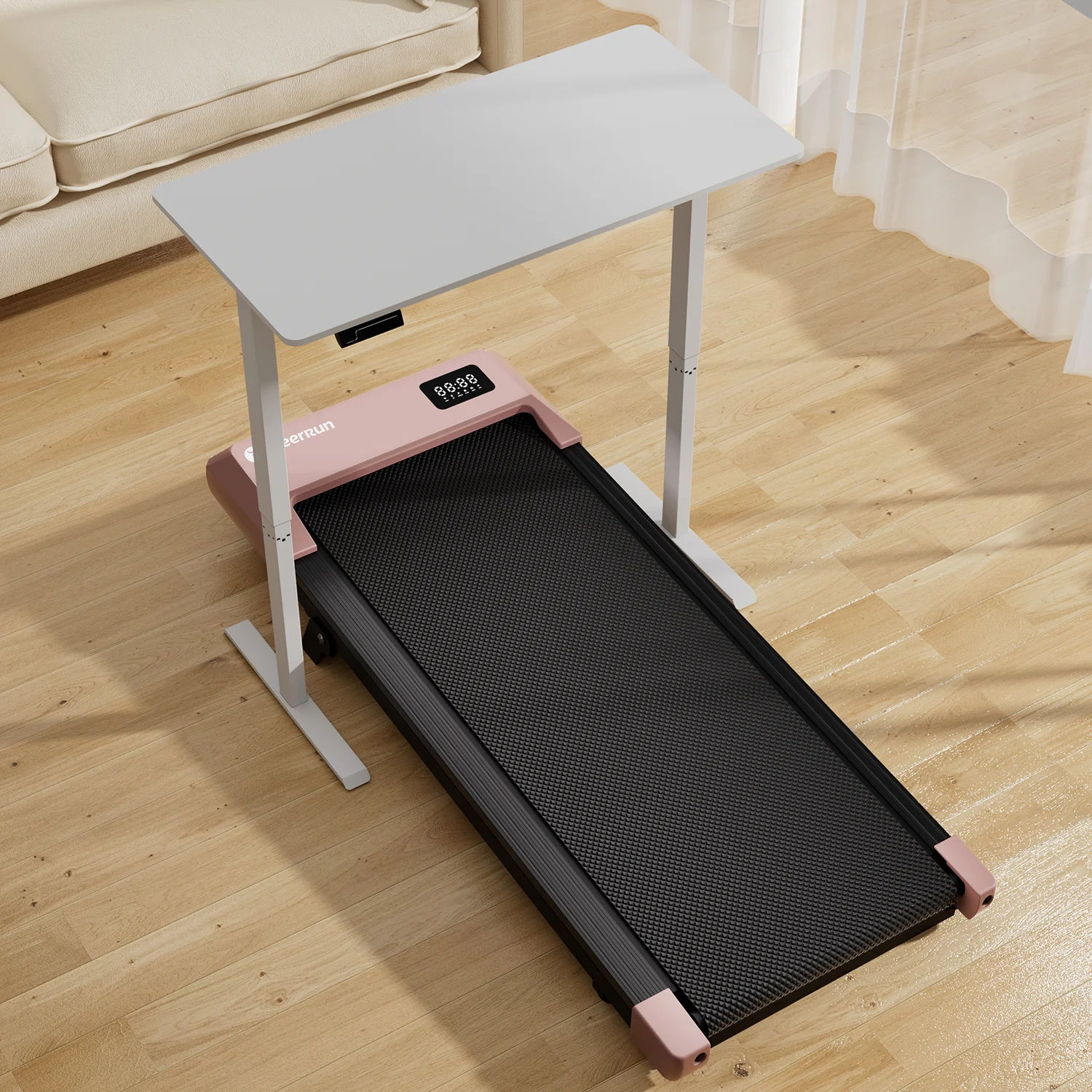 DeerRun Q2 Urban Plus Smart Walking Pad with 7% Incline for Space-Saving Active Walking Rose Gold - Image 20