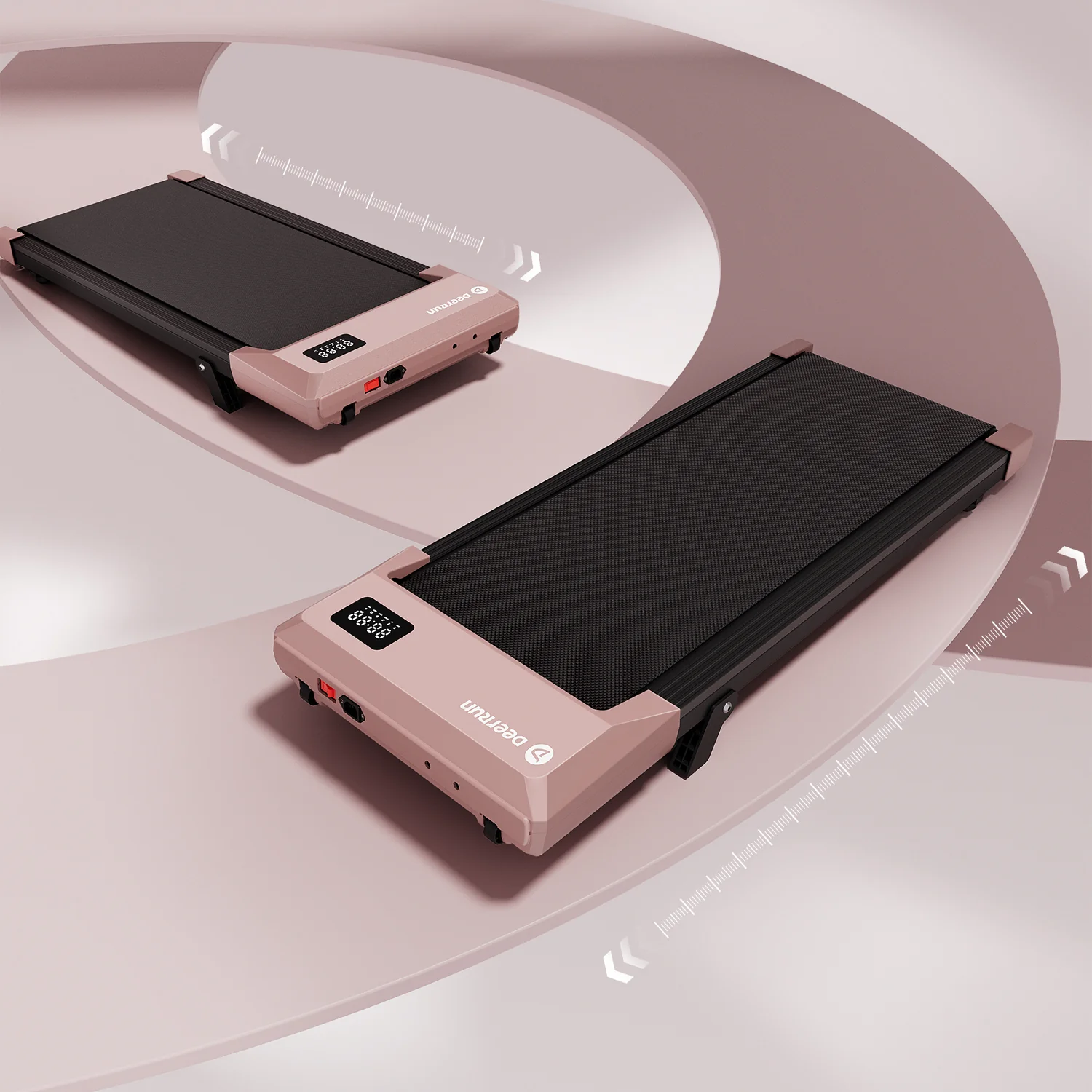 DeerRun Q2 Urban Plus Smart Walking Pad with 7% Incline for Space-Saving Active Walking Rose Gold - Image 4
