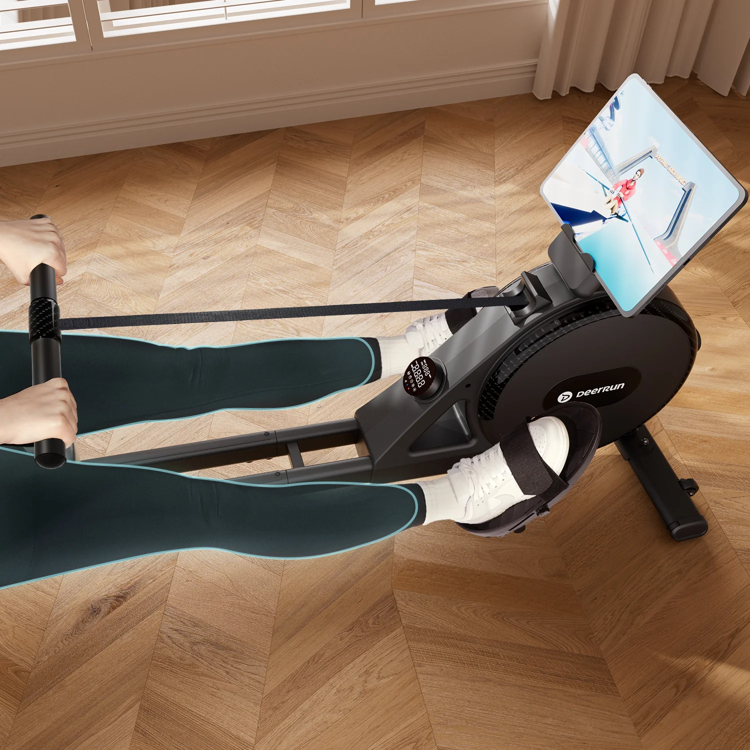 DeerRun R1 Pro Ultra-Quiet 32-Level Magnetic Resistance Smart Rower for Home - Image 8