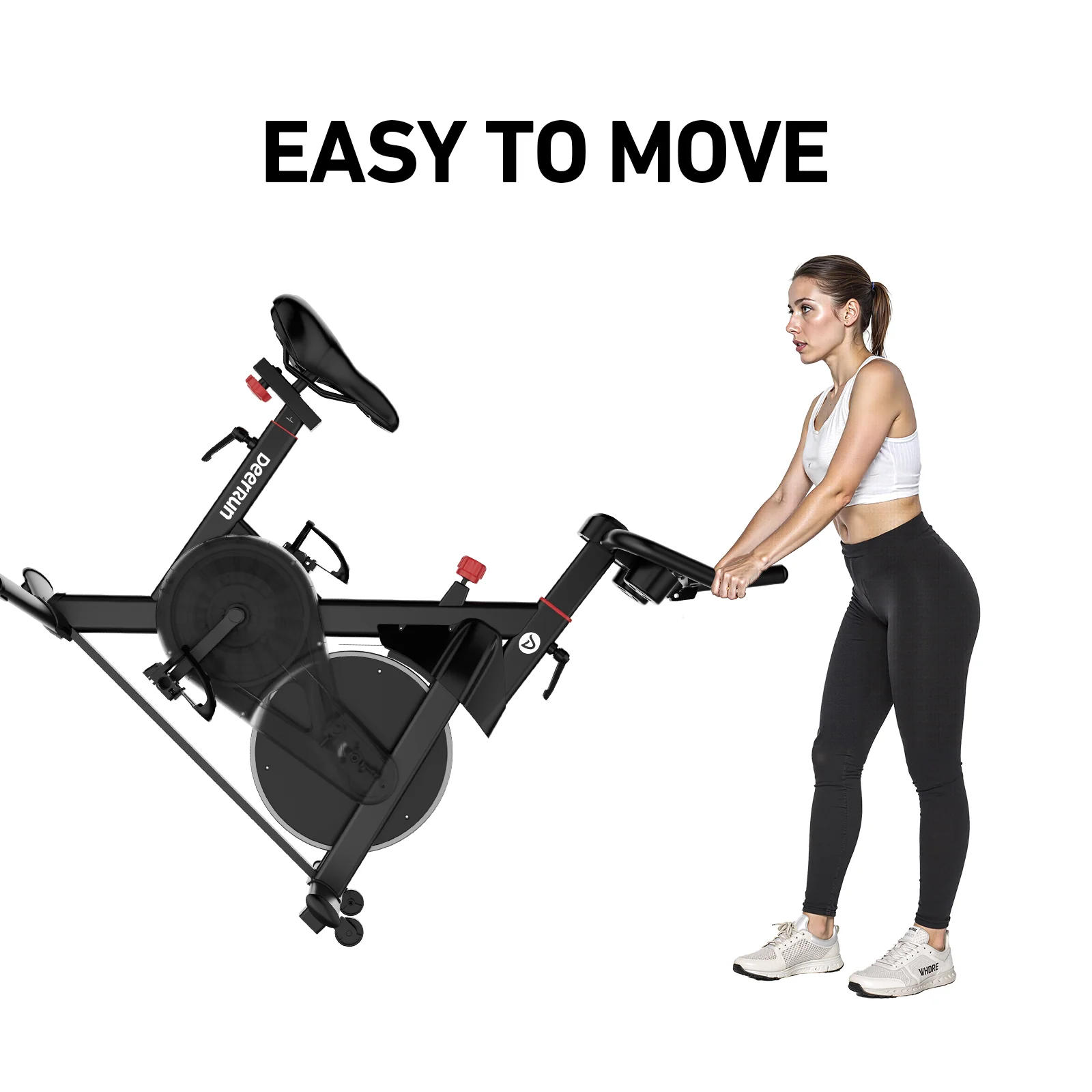DeerRun S500 Pro King Size Indoor Exercise Bike for Tall Riders 32 Magnetic Adjustable Resistance, LED Screen - Image 20