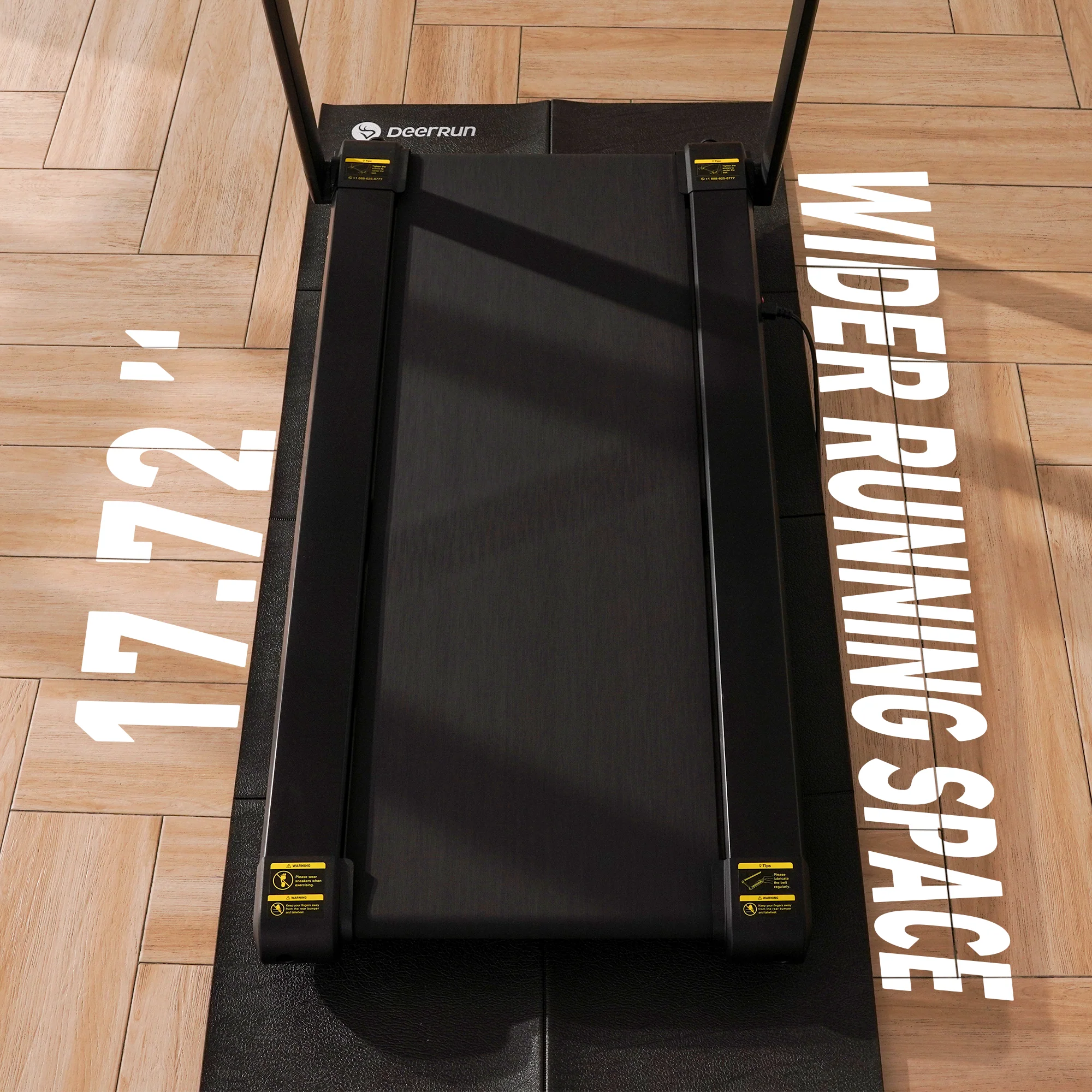 DeerRun X20 Treadmill with 15% Auto Incline Full Running Deck Treadmill | 400 lbs, 11.3 mph - Image 13