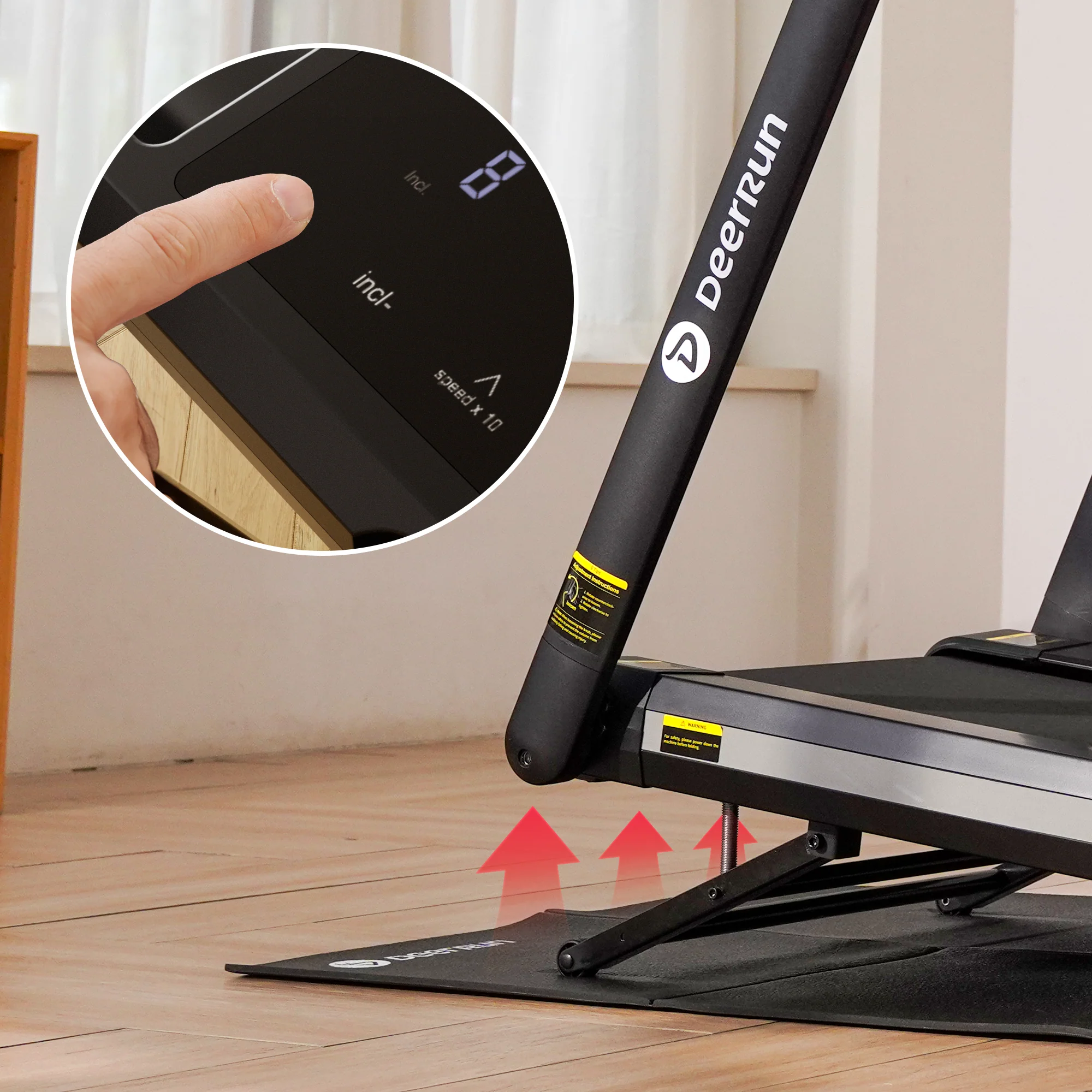 DeerRun X20 Treadmill with 15% Auto Incline Full Running Deck Treadmill | 400 lbs, 11.3 mph - Image 17