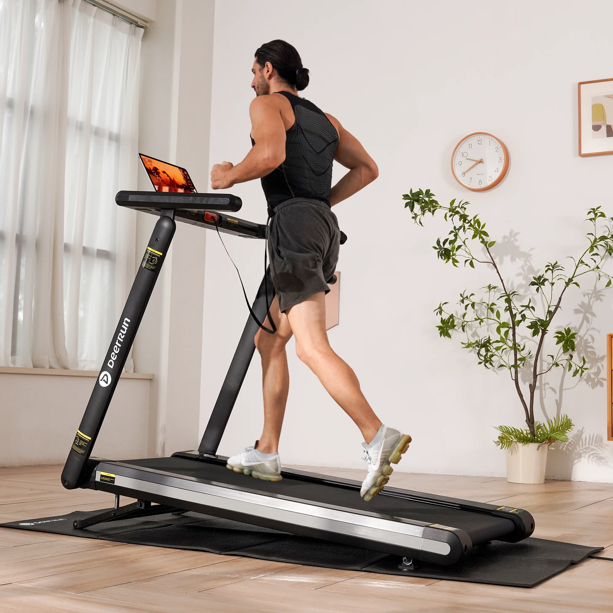 DeerRun X20 Treadmill with 15% Auto Incline Full Running Deck Treadmill | 400 lbs, 11.3 mph - Image 3