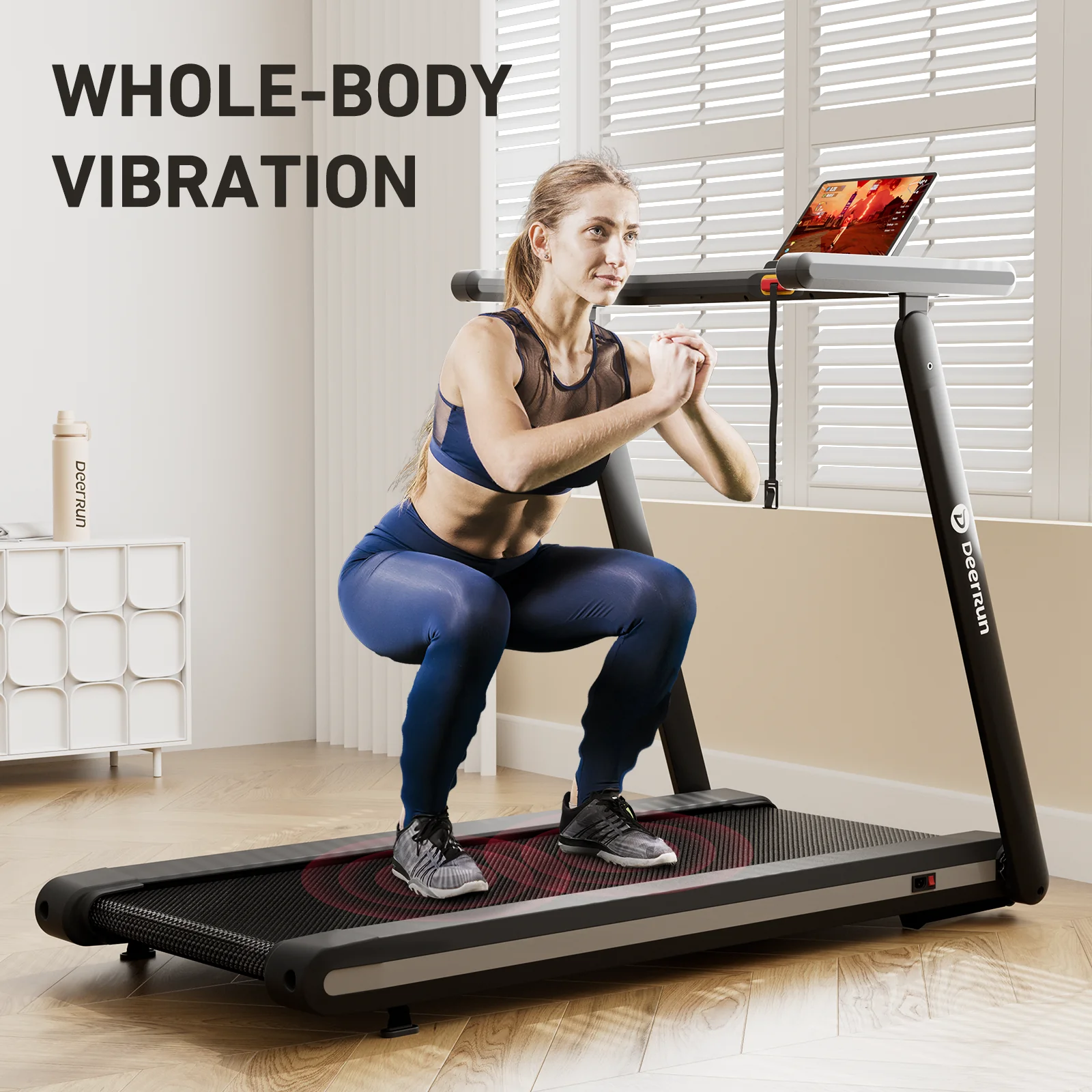 DeerRun X20 Treadmill with 15% Auto Incline Full Running Deck Treadmill | 400 lbs, 11.3 mph - Image 4