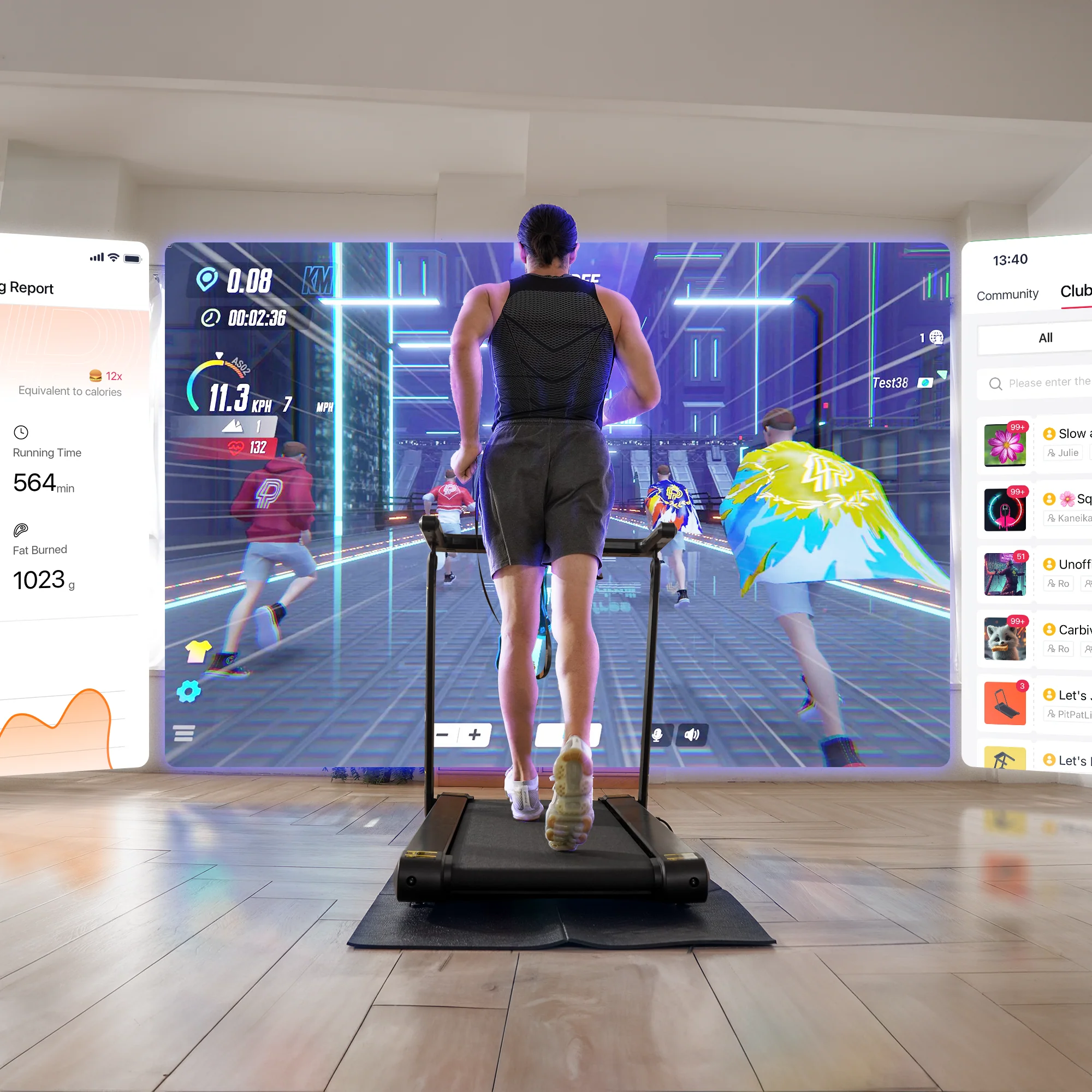 DeerRun X20 Treadmill with 15% Auto Incline Full Running Deck Treadmill | 400 lbs, 11.3 mph - Image 6