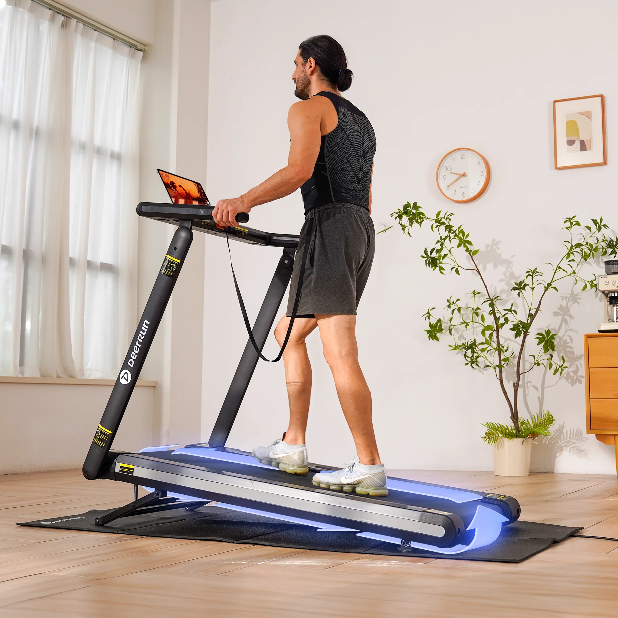 DeerRun X20 Treadmill with 15% Auto Incline Full Running Deck Treadmill | 400 lbs, 11.3 mph - Image 8