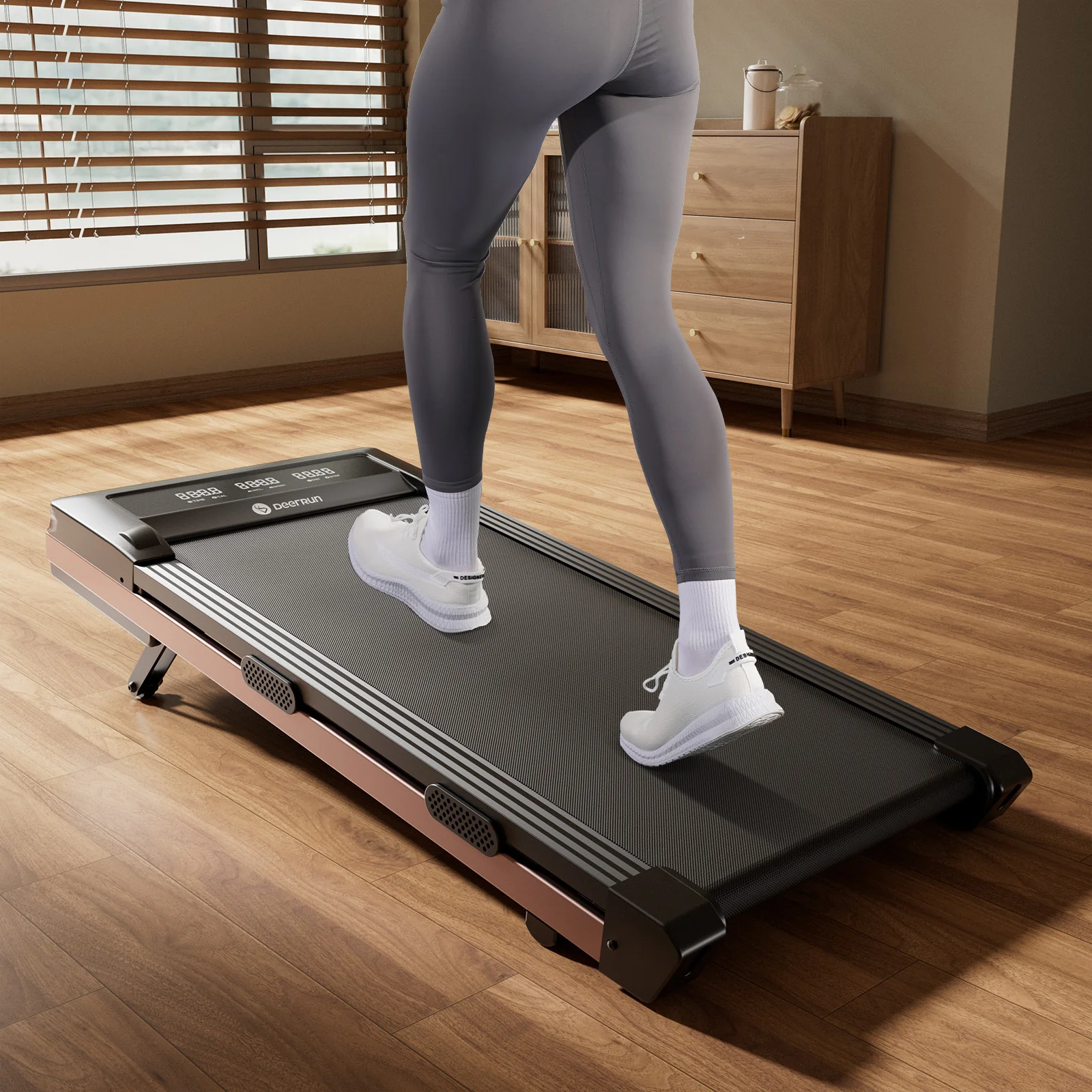 DeerRun Z10 12% Auto Incline Smart Walking Pad Treadmill with remote control-Black - Image 3