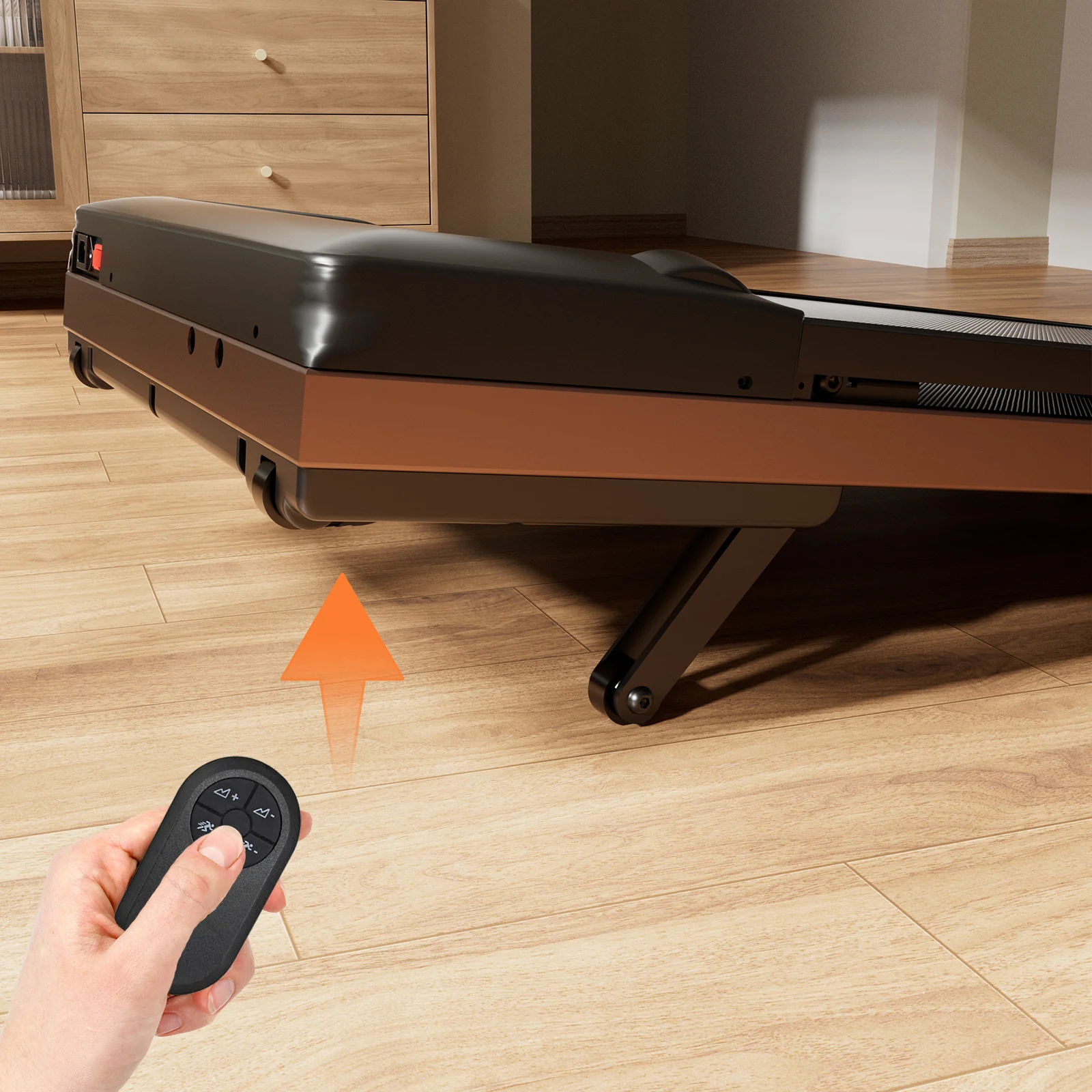 DeerRun Z10 12% Auto Incline Smart Walking Pad Treadmill with remote control-Black - Image 8