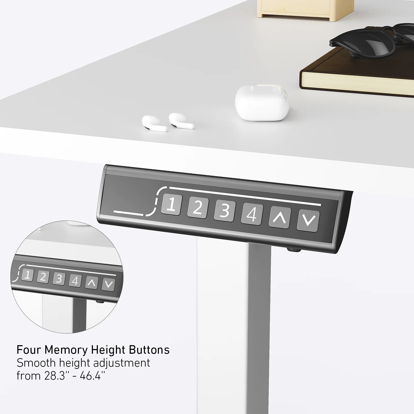 DeerRun®Electric Standing Desk, 47 x 23 Inches Height Adjustable - Image 6